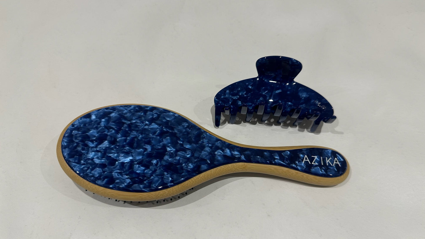 Personalized Round Brush + Clip Set