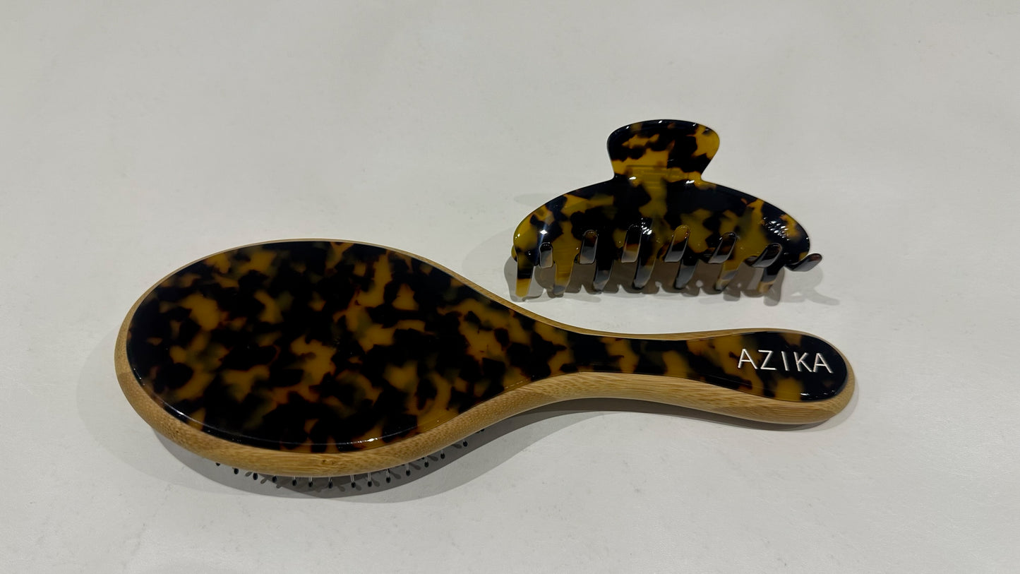 Personalized Round Brush + Clip Set