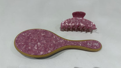 Personalized Round Brush + Clip Set