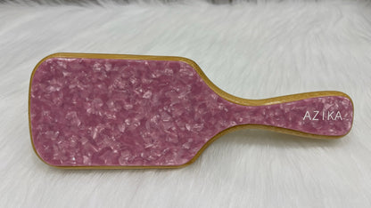 Rose Quartz Pure Bamboo Paddle Brush