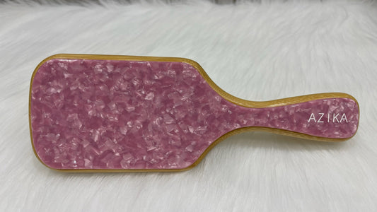 Rose Quartz Pure Bamboo Paddle Brush