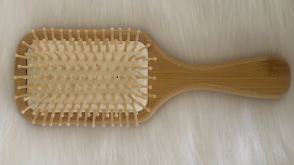 Rose Quartz Pure Bamboo Paddle Brush